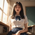 制服少女...教室セルフ 5枚目