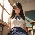 制服少女...教室セルフ 2枚目