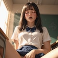 制服少女...教室セルフ 8枚目