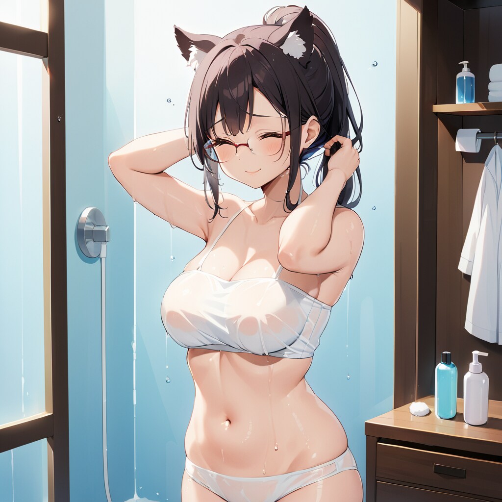 獣耳ポニテ下着さ地味子さん