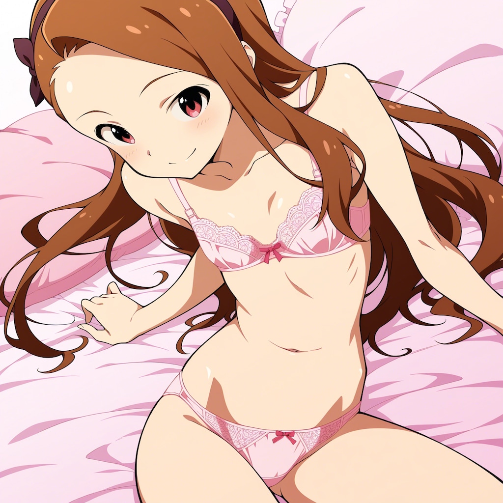 水瀬伊織【下着 立ち振り向き&しゃがみポーズ】