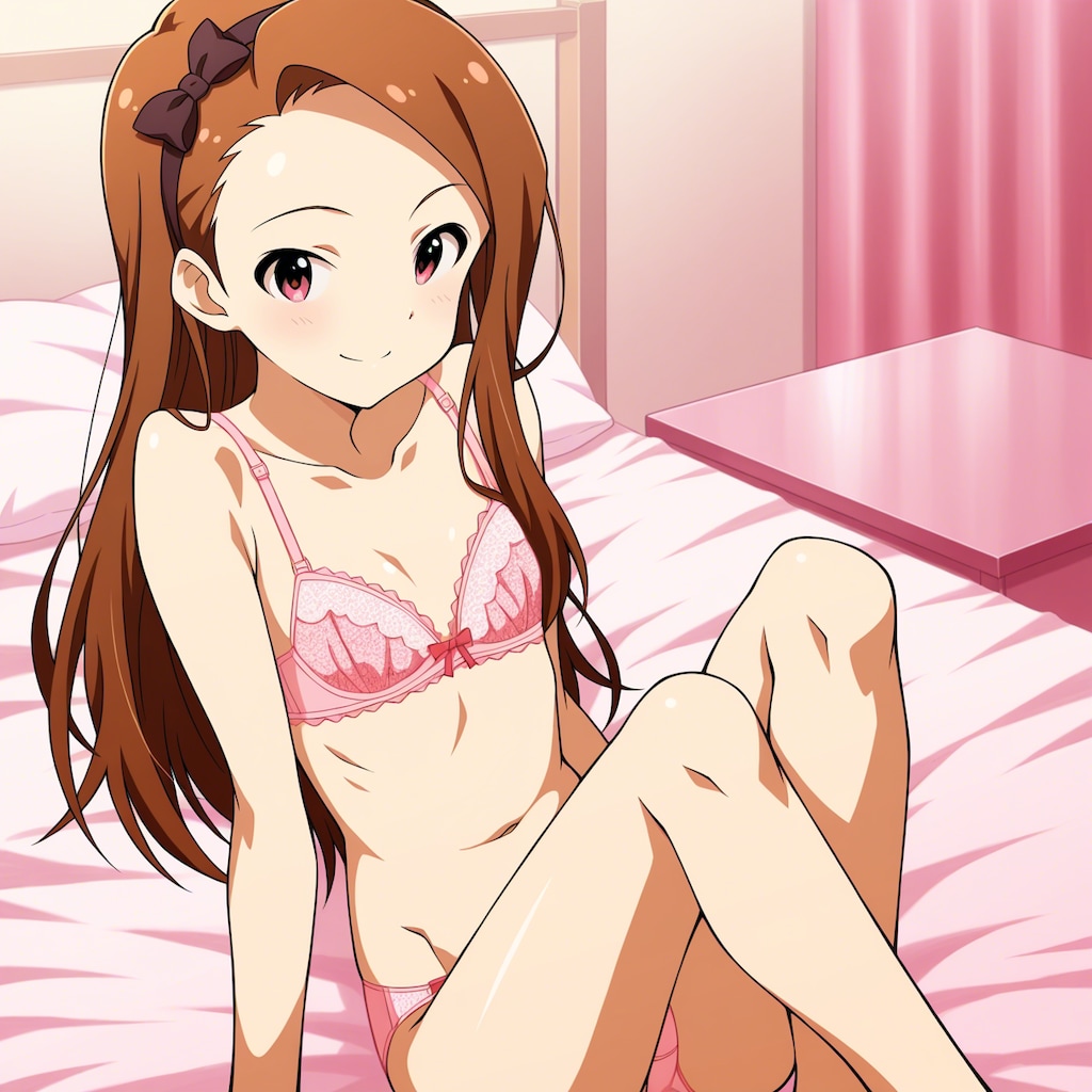 水瀬伊織【下着 立ち振り向き&しゃがみポーズ】