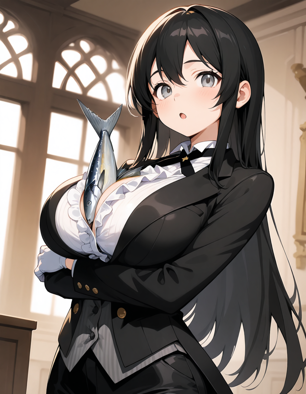 サバが飛び込んできた🐟