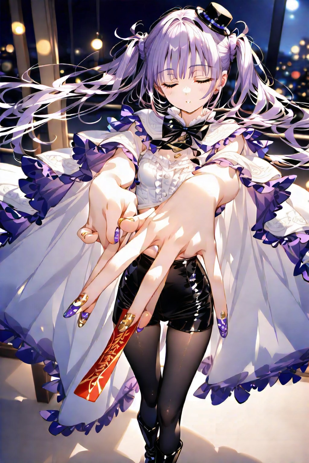 目を閉じて下さいね❤️今から絵梨奈が魔法をかけますので私が良いですよ❤️って言うまで目を開けないで下さい❤️