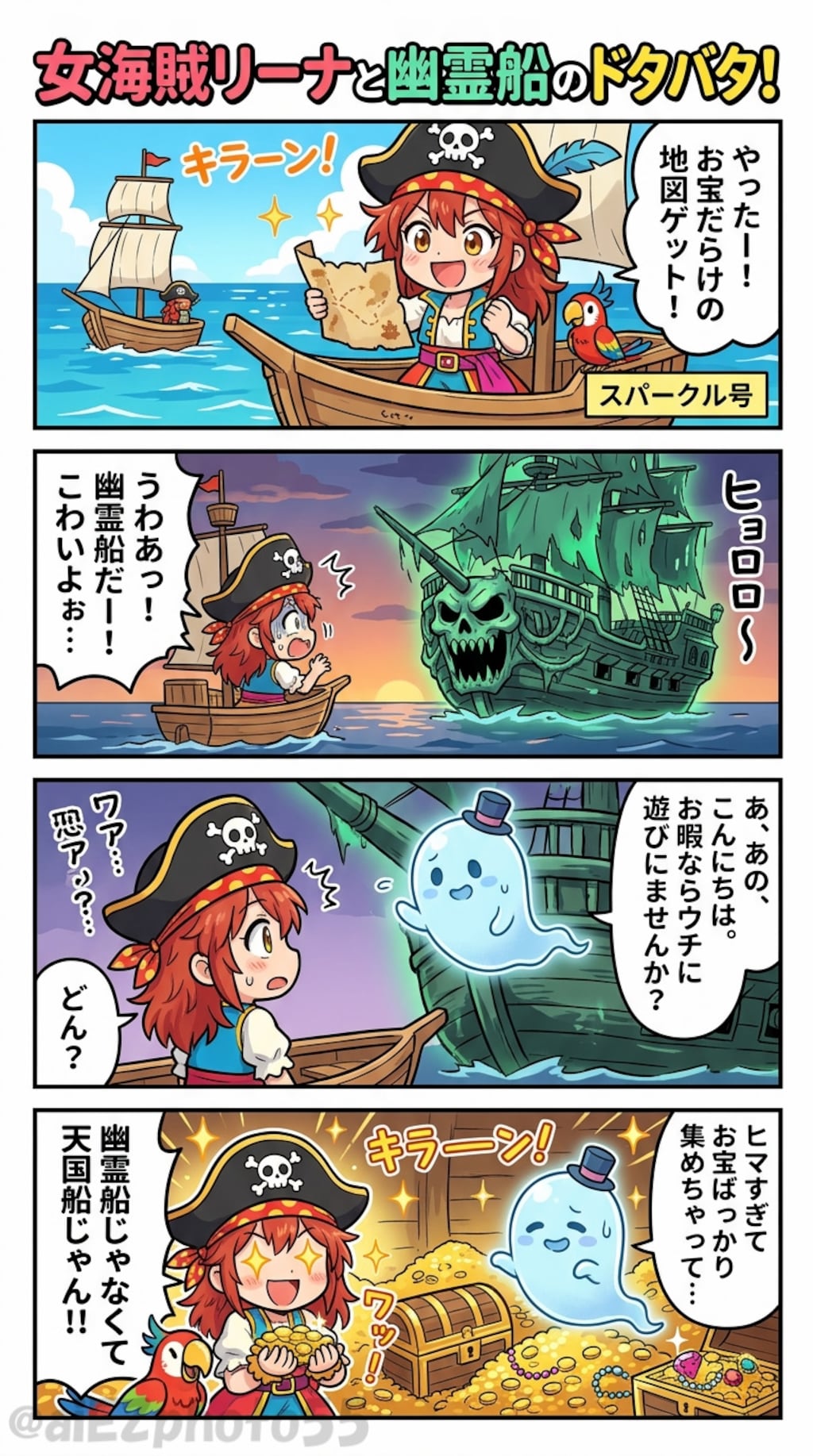 女海賊リーナと幽霊船のドタバタ！