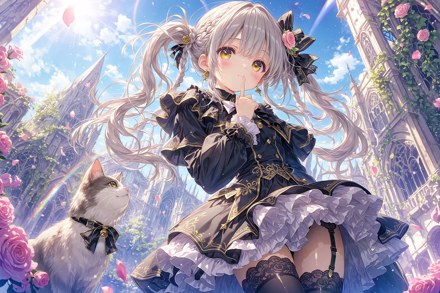 二人と一匹だけの秘密だよ