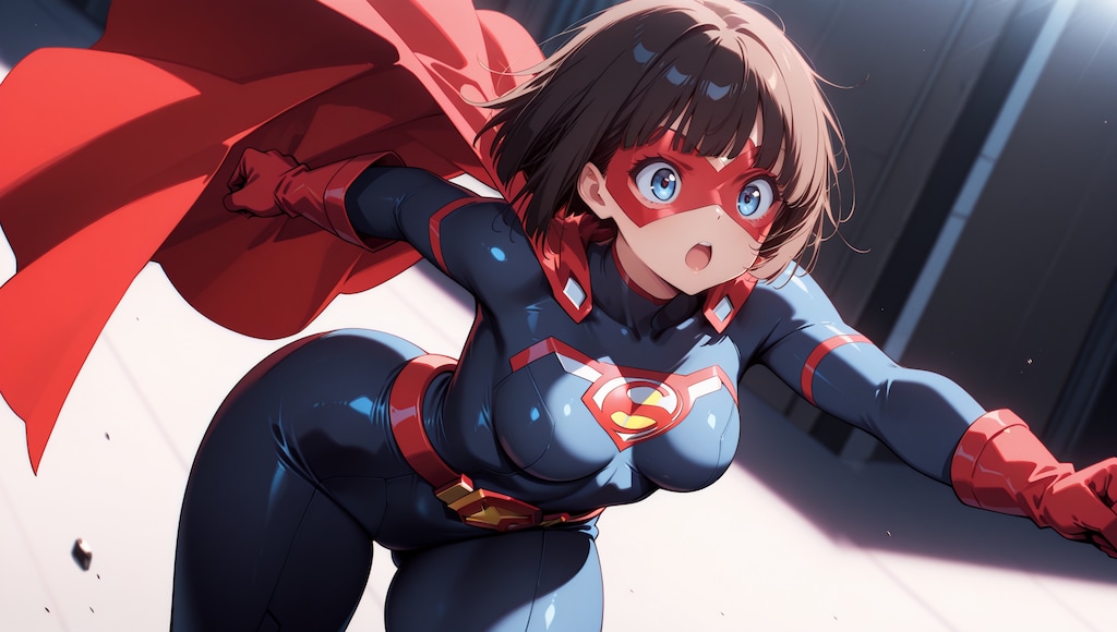 パツパツな太もものスーパーガール