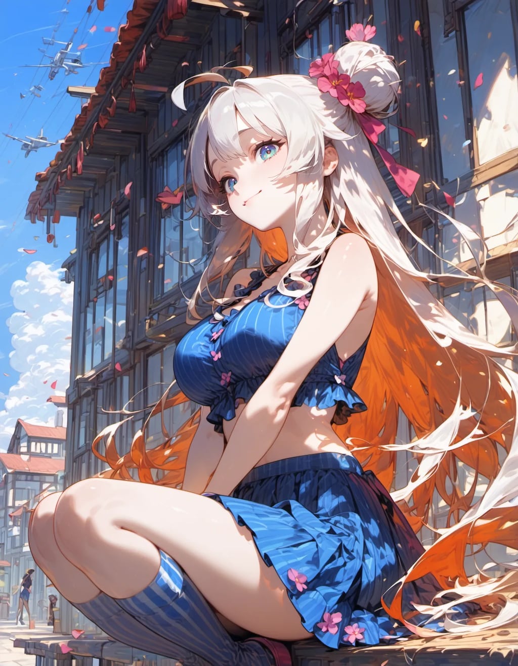 Gaze Towards the Azure Sky