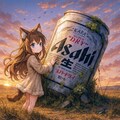 土へ還るビール缶とそれを見守る小さな女の子 2枚目