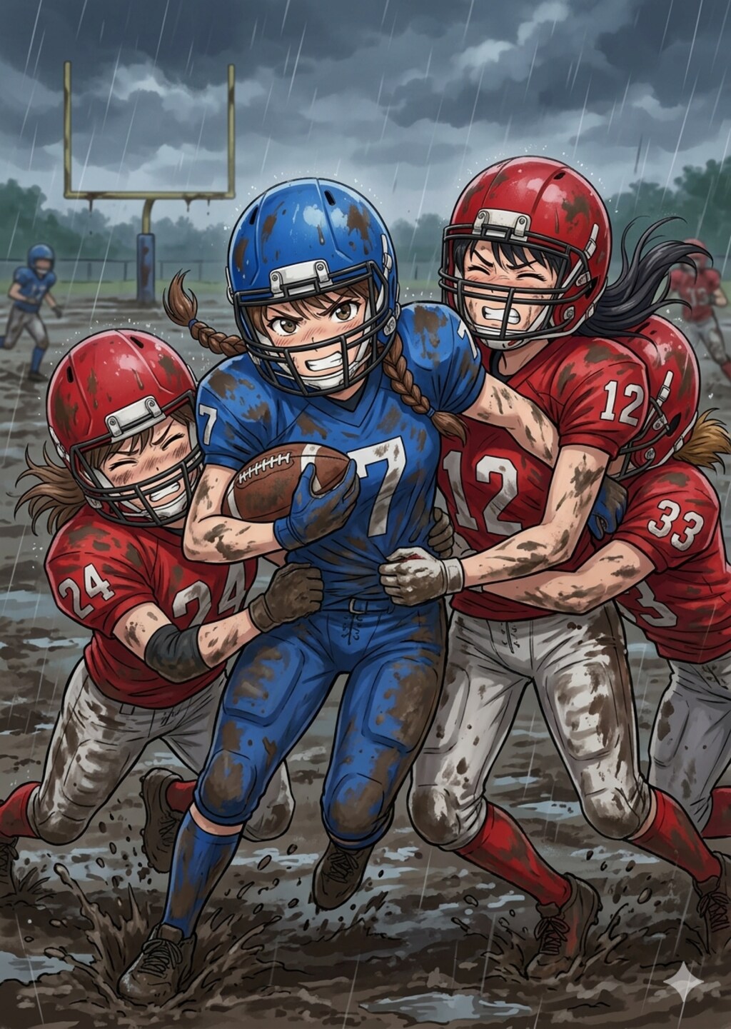 🏈泥まみれの女子アメフト 169
