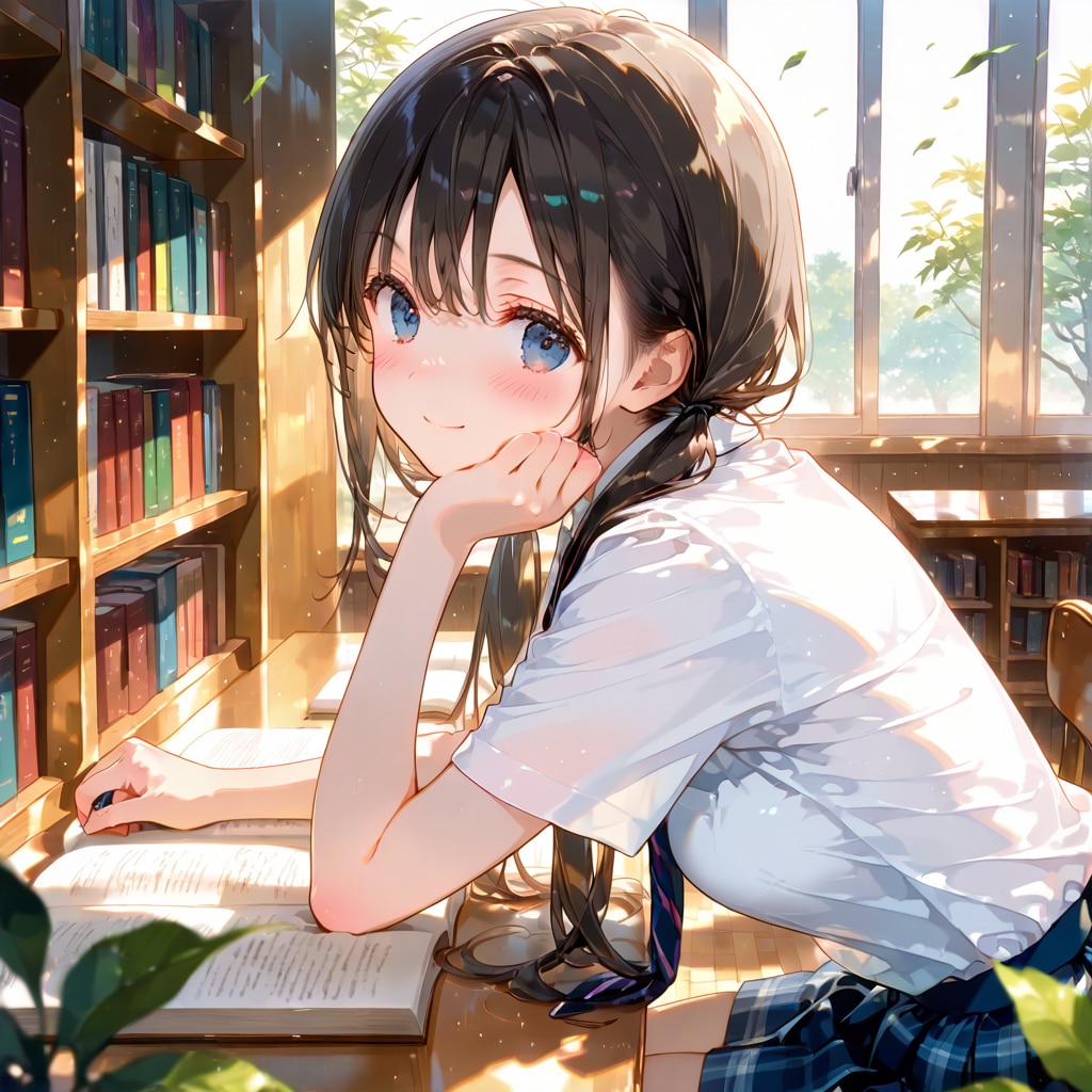図書委員と勉強 | の人気AIイラスト・グラビア