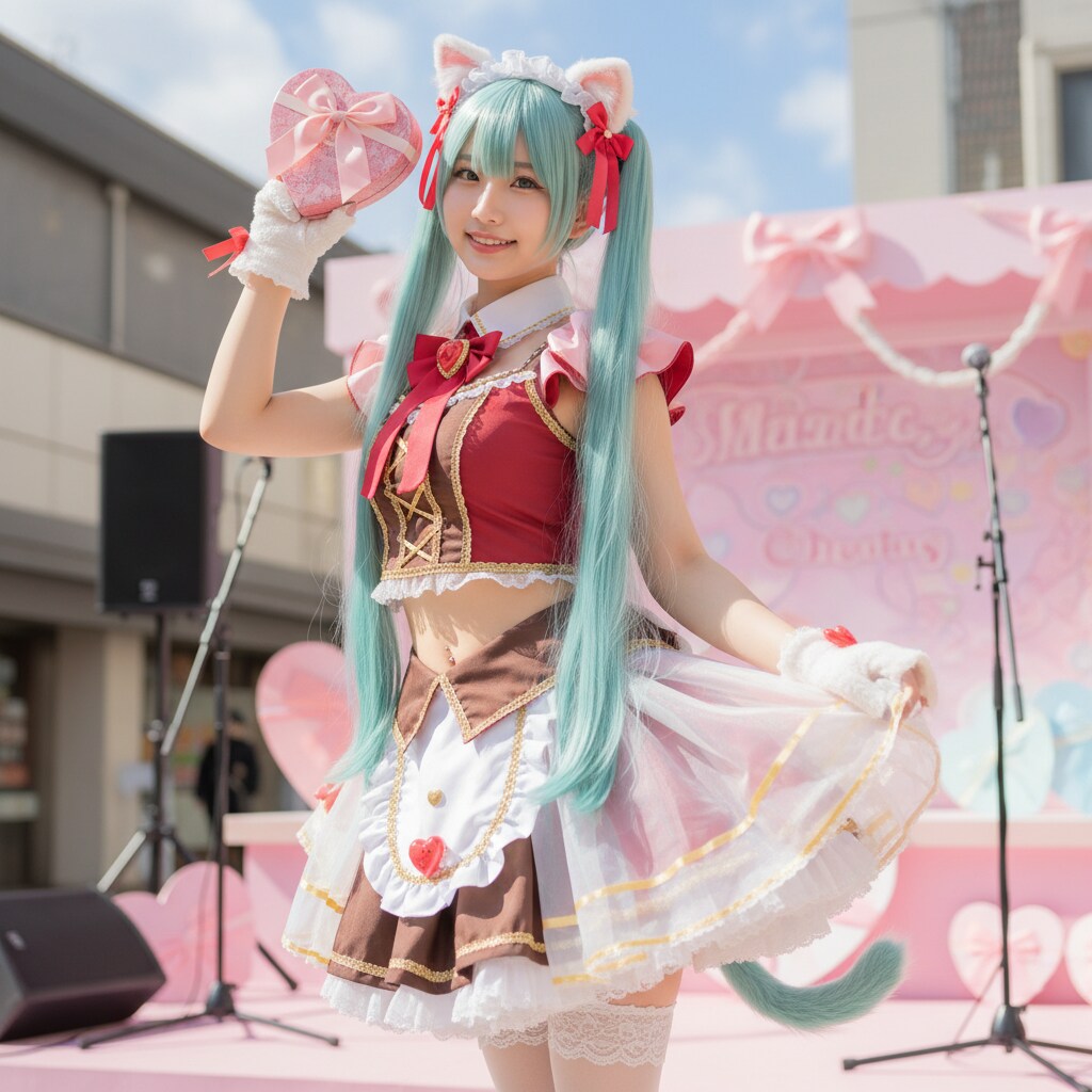 青ツイにゃん。2月14日 #バレンタインデー。バレンタインメイド。