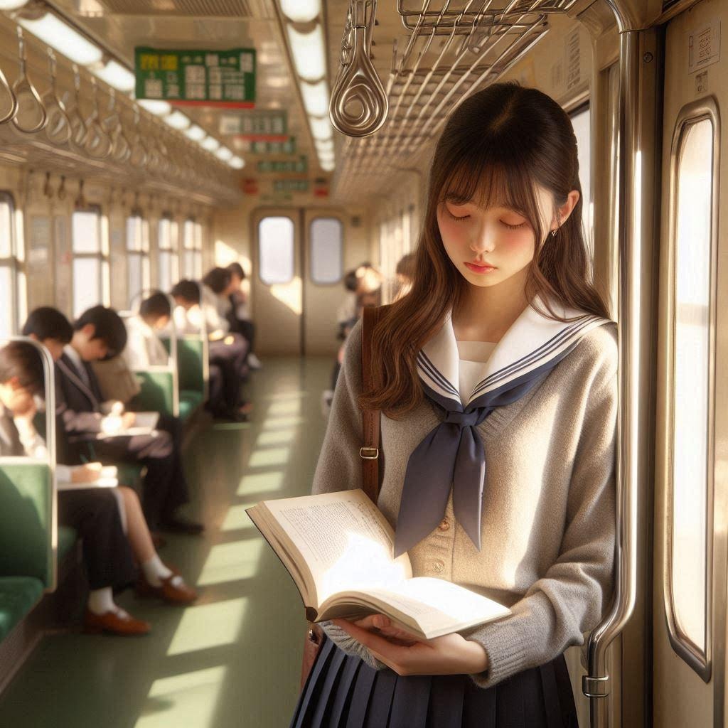 立ったまま眠る女子高生