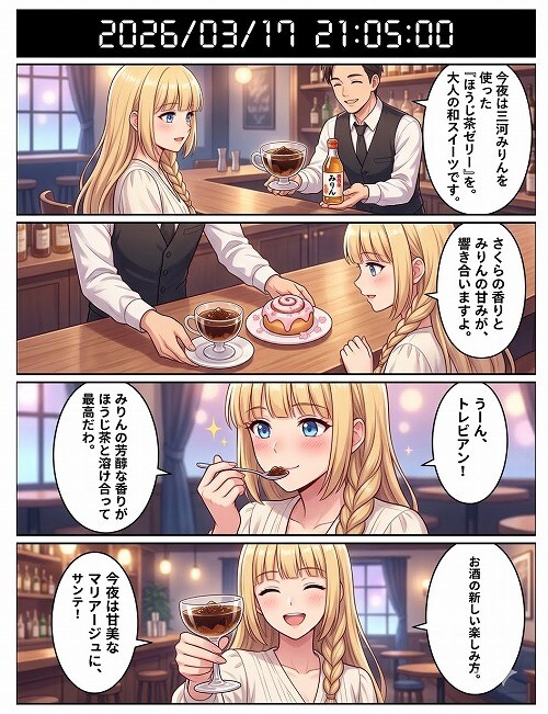 三河みりんを使った『ほうじ茶ゼリー』
