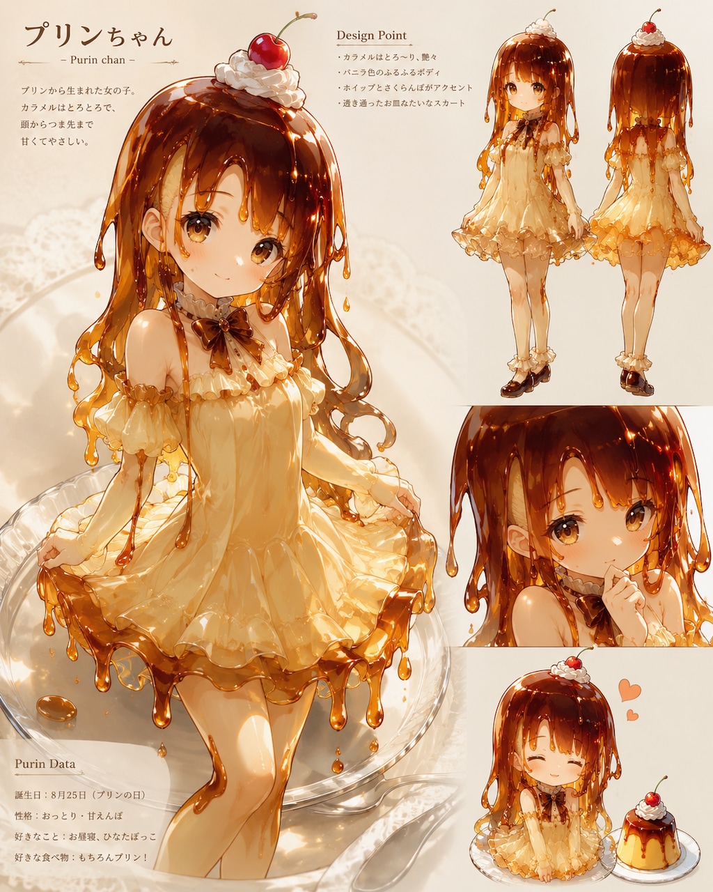 プリンちゃん・盛り付け例