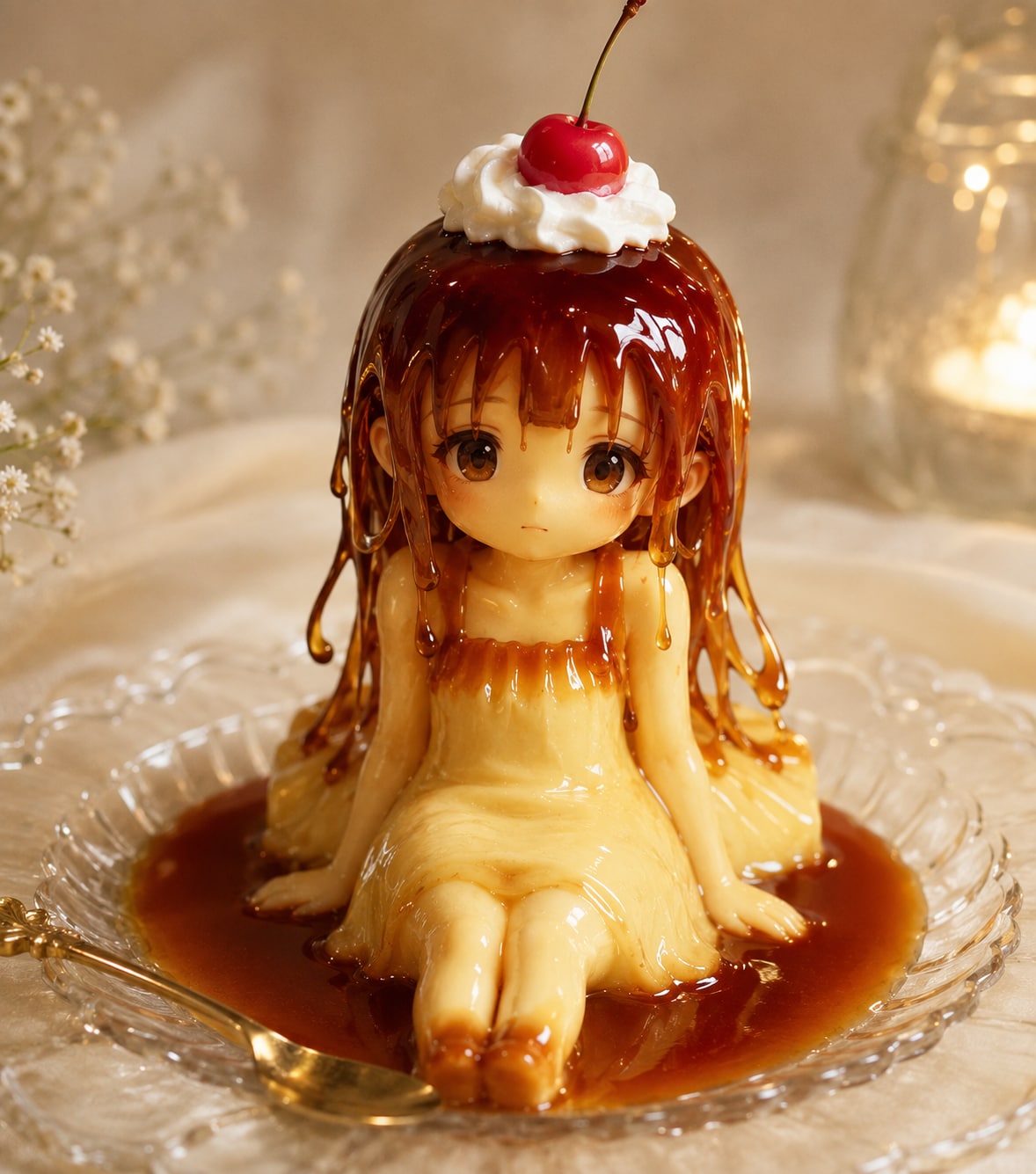 プリンちゃん・盛り付け例 | の人気AIイラスト・グラビア