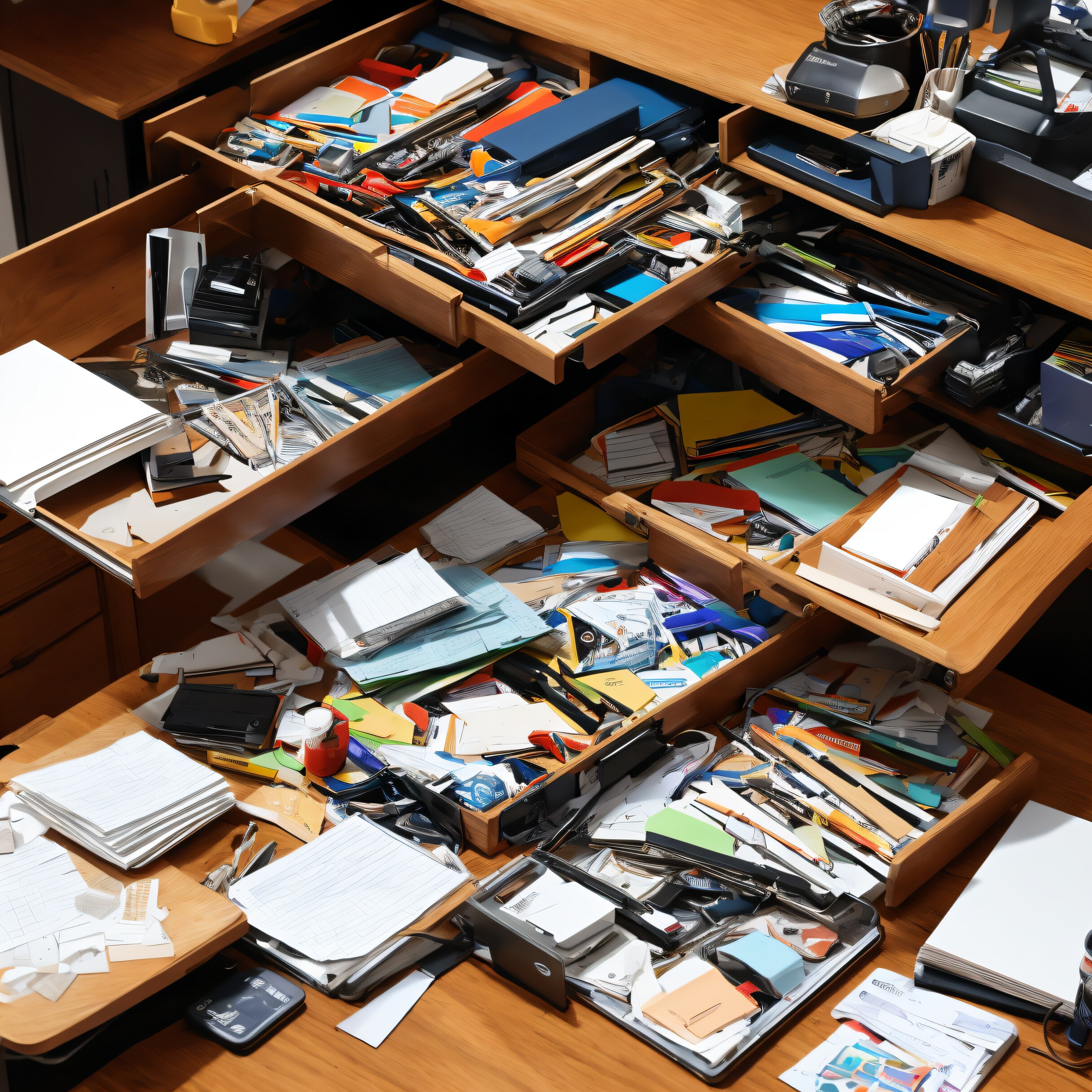 机の引き出し | の人気AIイラスト・グラビア