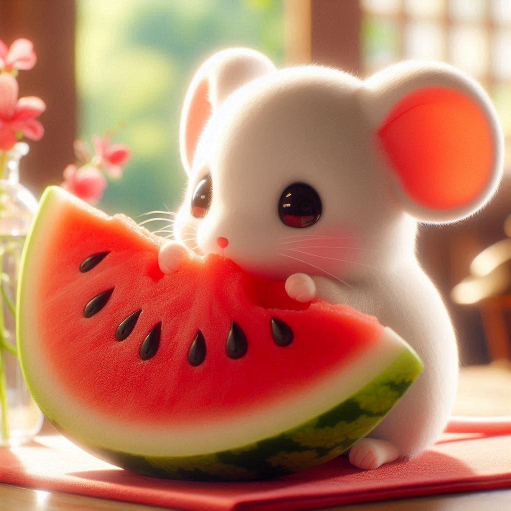 ねずみくんのスイカ祭り | の人気AIイラスト・グラビア