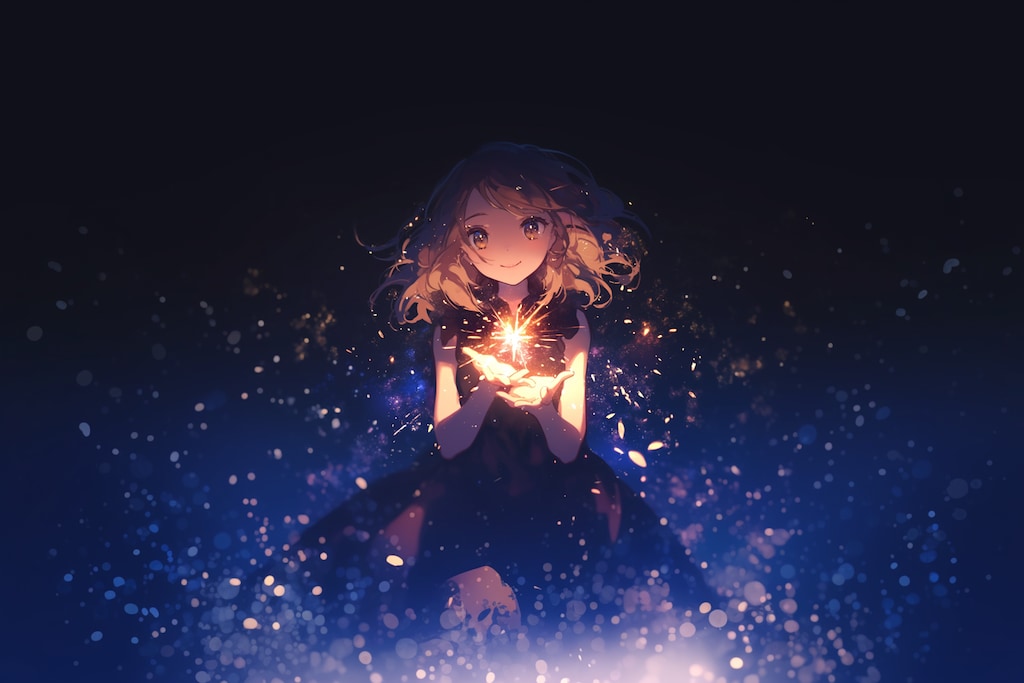 闇の中で輝く光