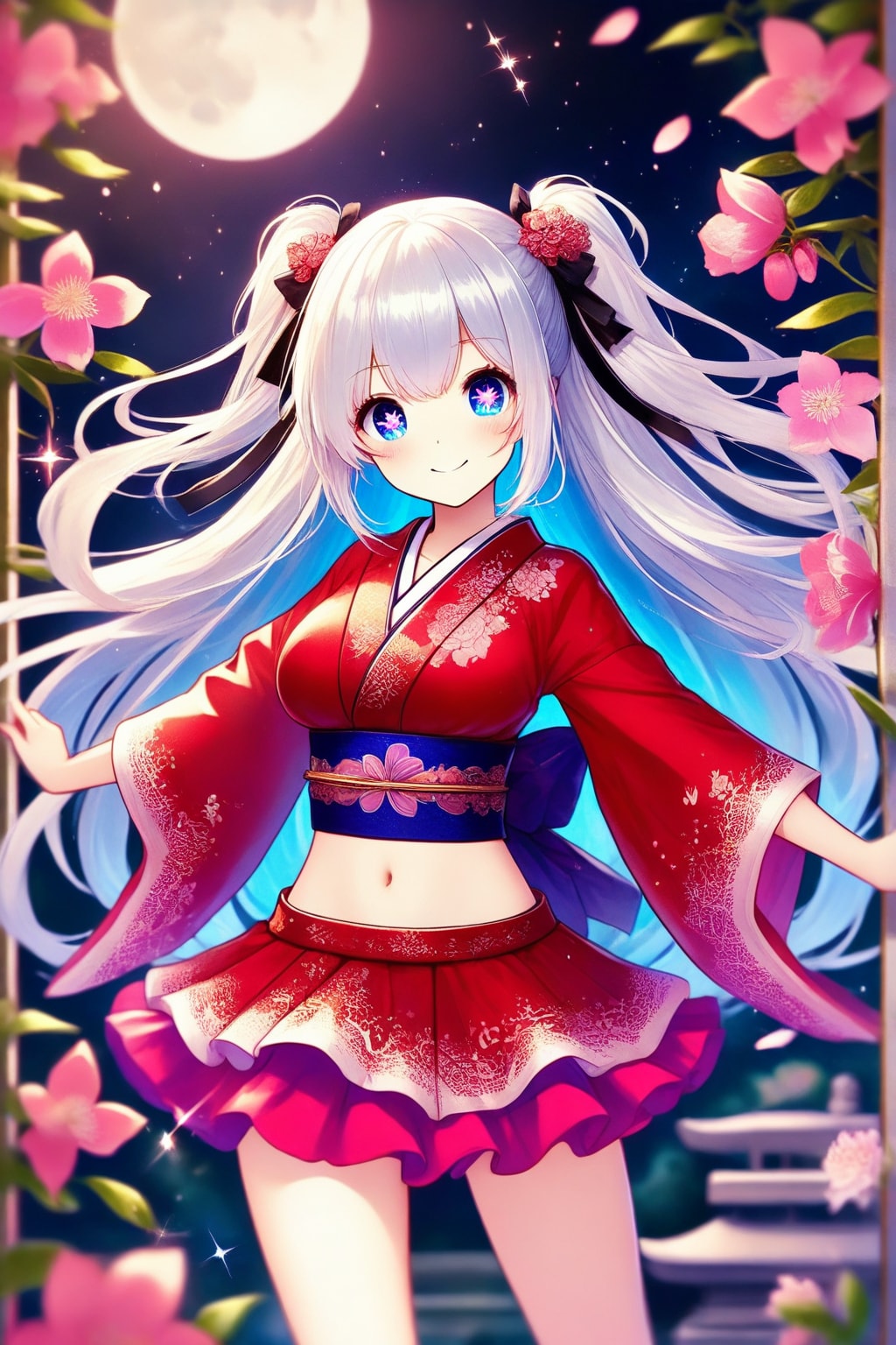 着物ドレスの女の子