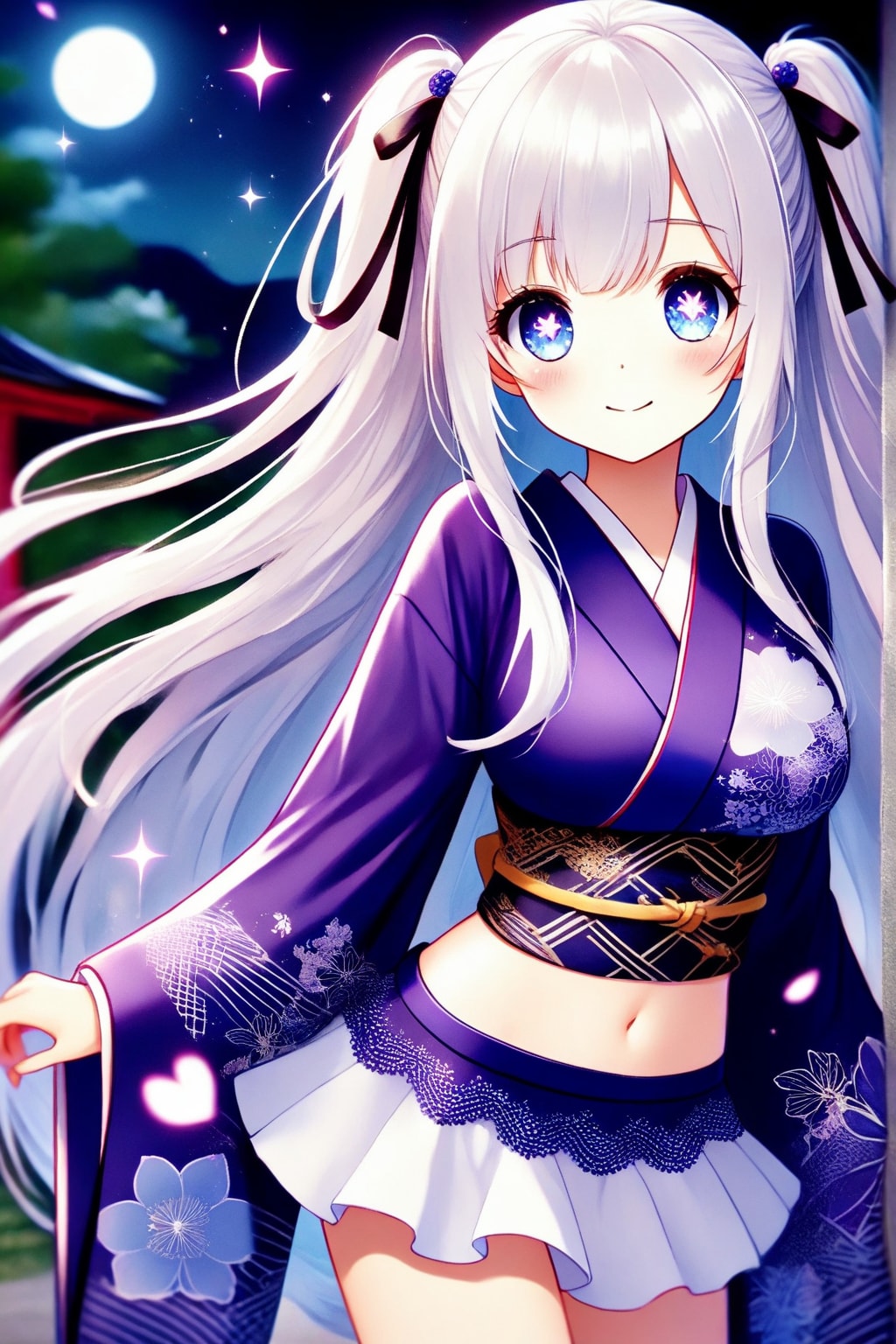 着物ドレスの女の子