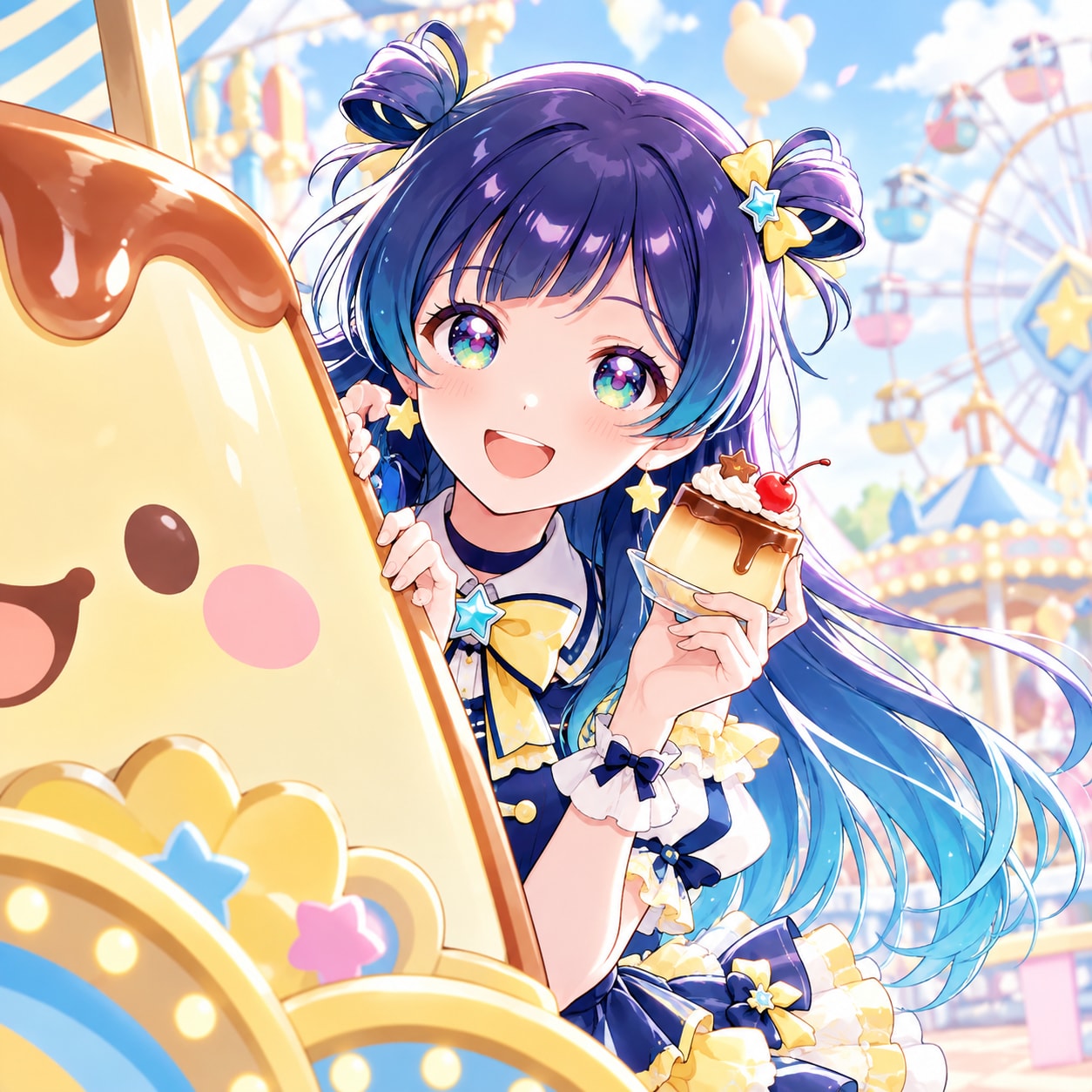 プリン遊園地にて（１）３時のアイドル　GPTimages2.5 | の人気AIイラスト・グラビア