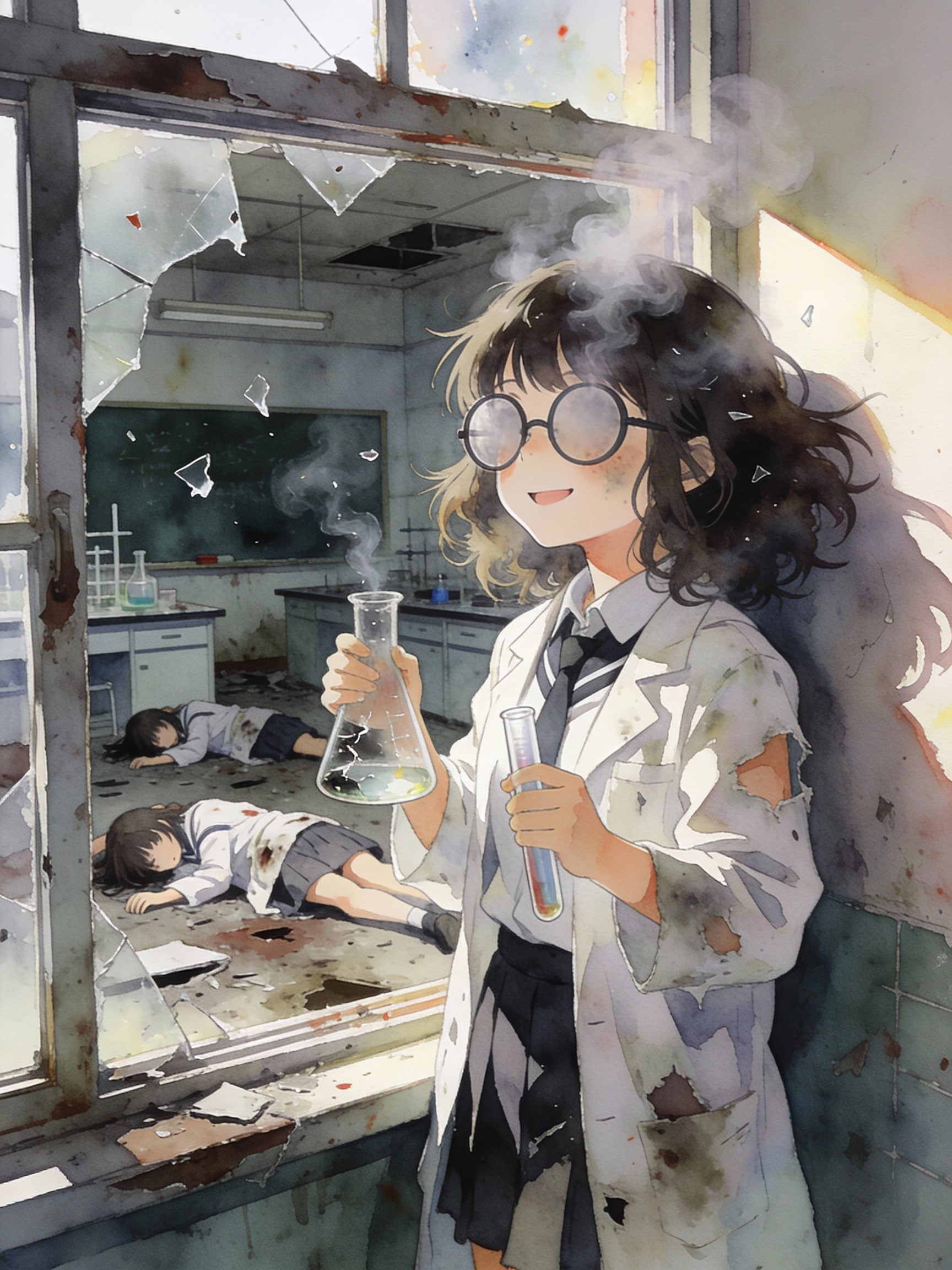 化学実験の少女 | の人気AIイラスト・グラビア