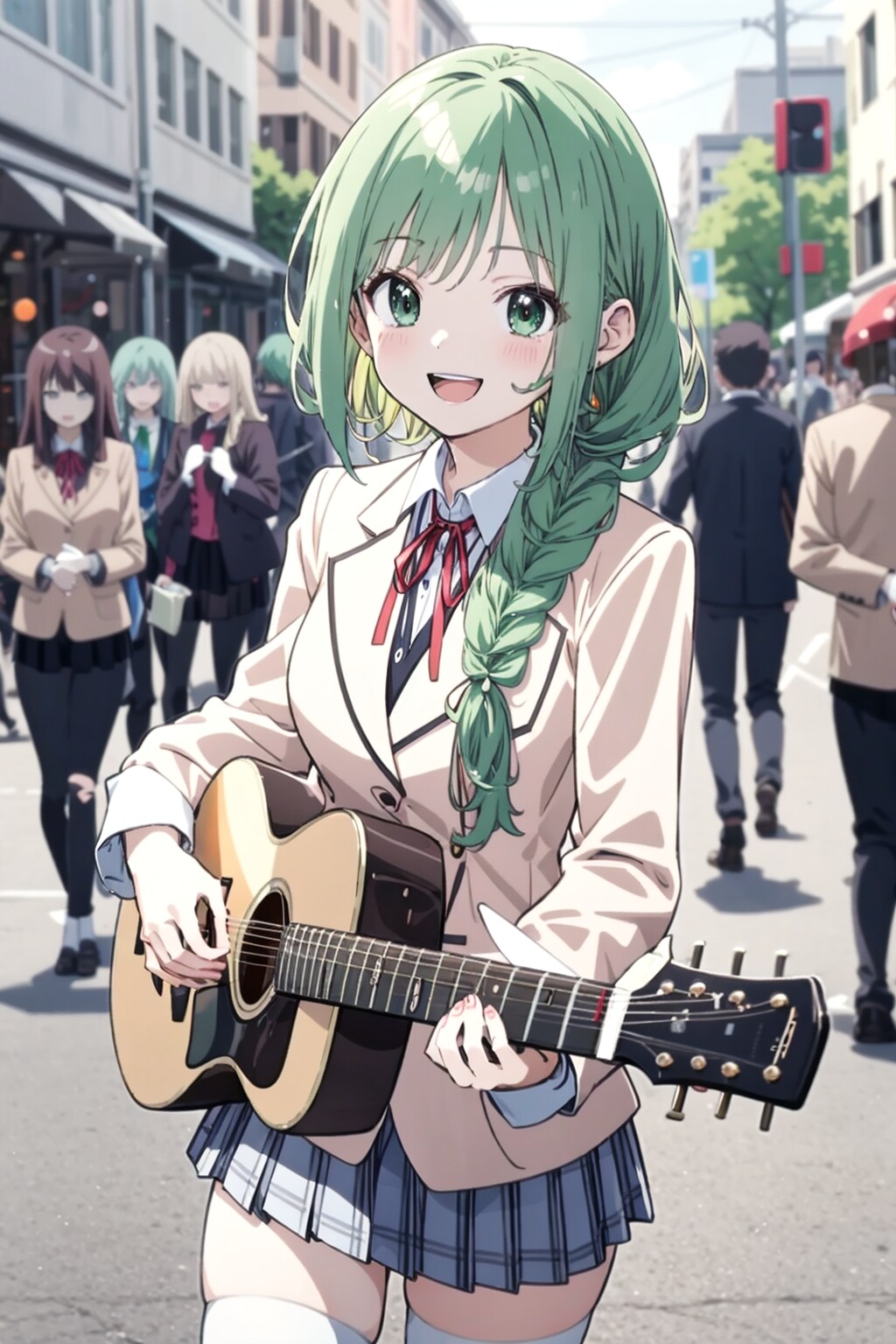 路上ライブの二人