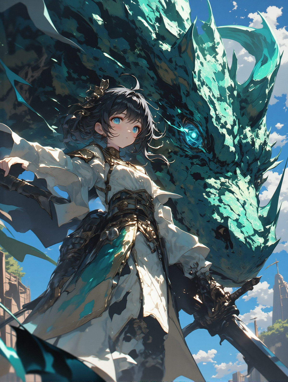 魔剣士と竜_22 | の人気AIイラスト・グラビア