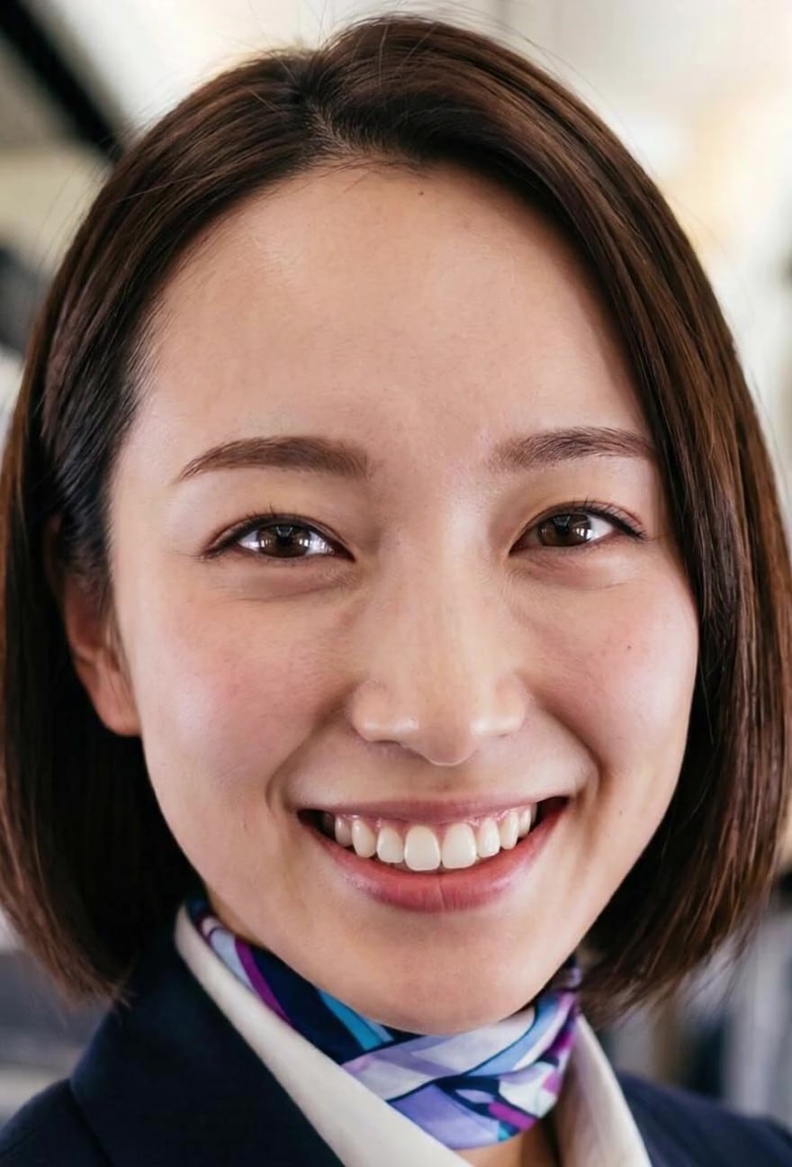 CAさんに大量顔射