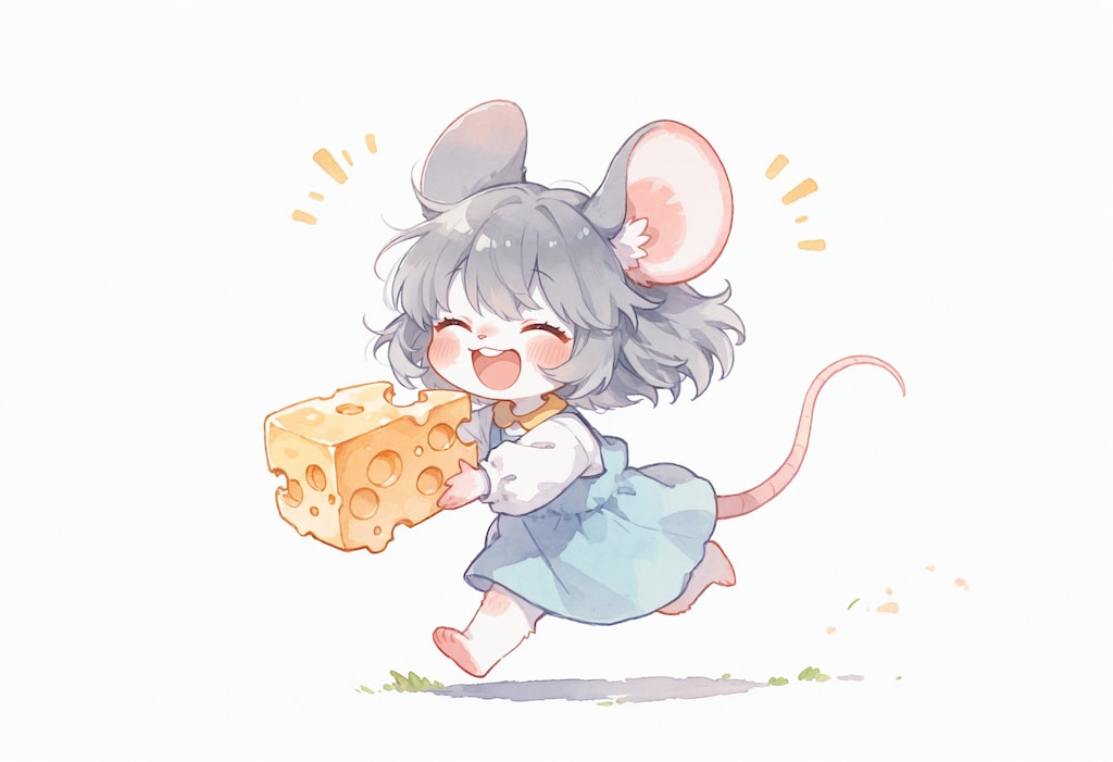 チーズとねず耳少女