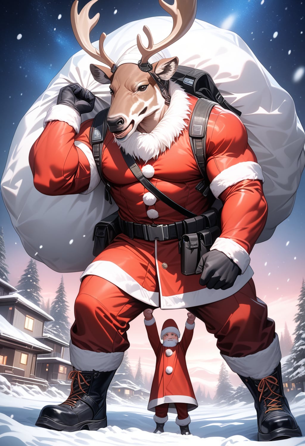 サンタが街にやって来た