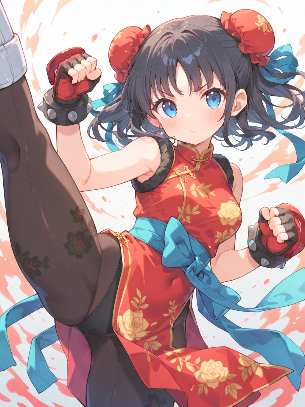 格闘ゲームの拳法少女