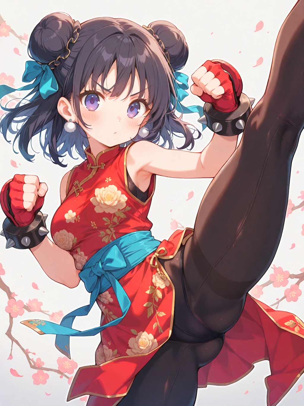 格闘ゲームの拳法少女