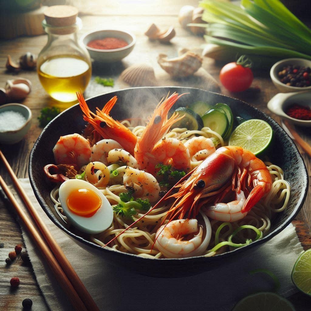 光のseafood noodle