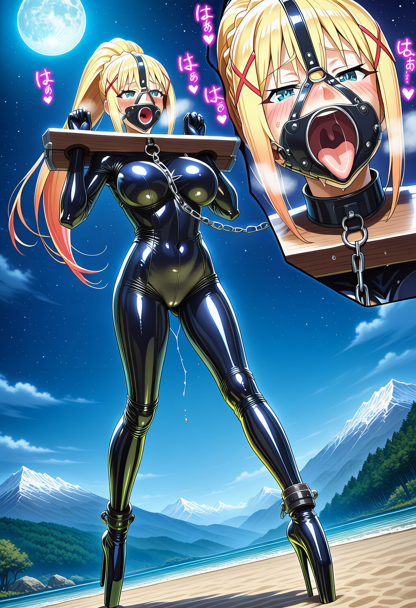 アクア＆ダクネスラバースーツ露出(?)