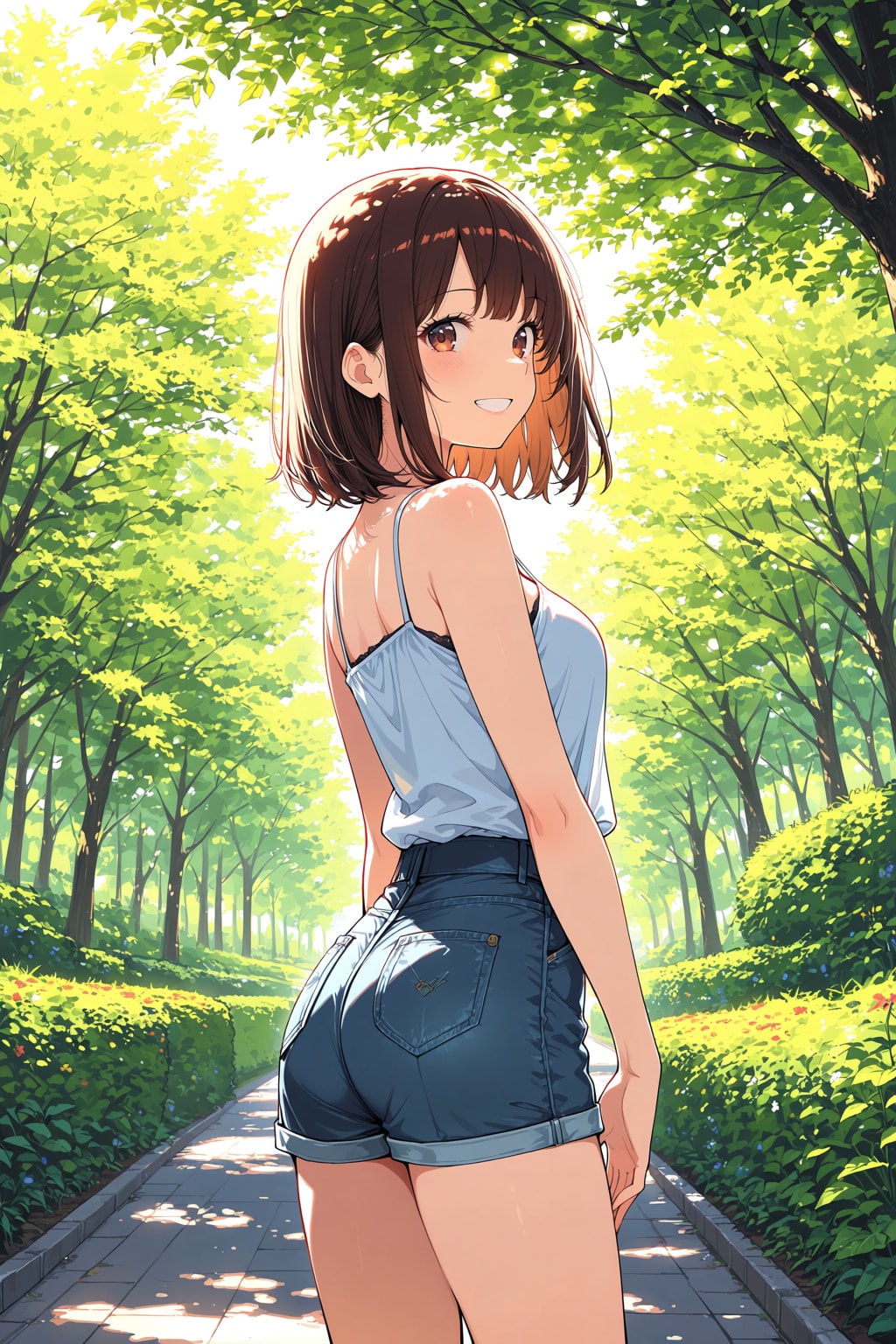 木漏れ日の夏少女