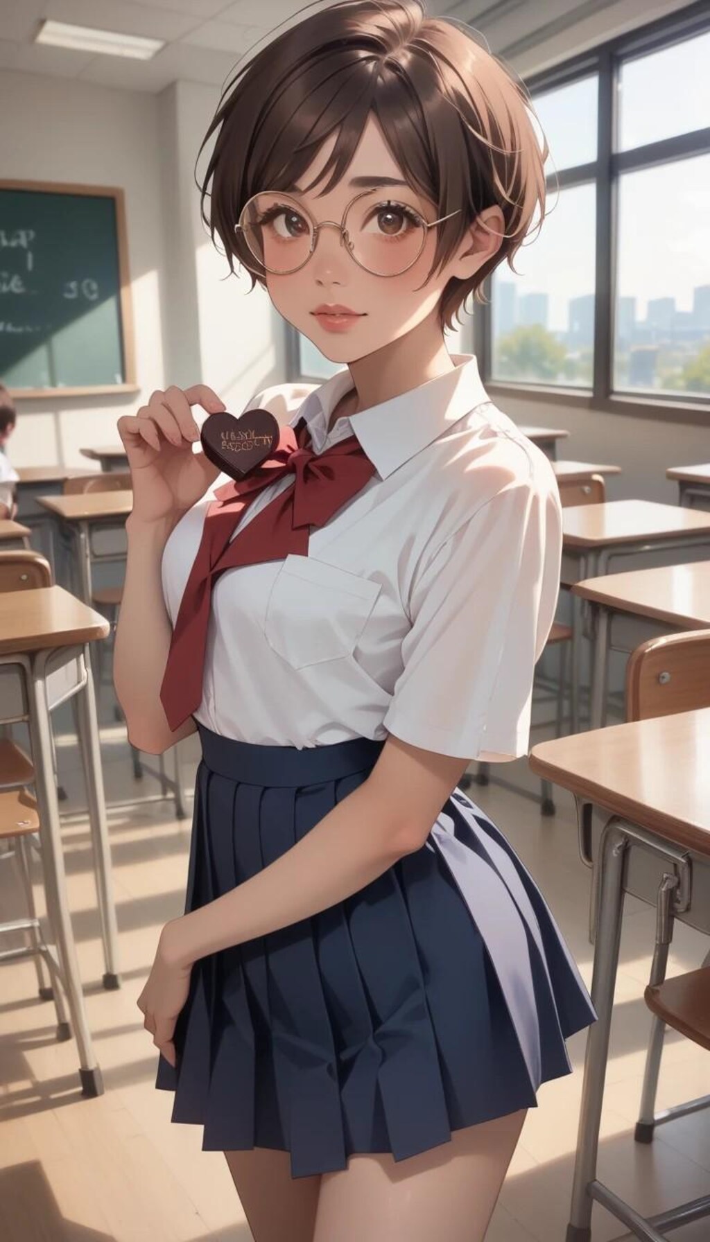 メガネ少女はチョコを渡したい