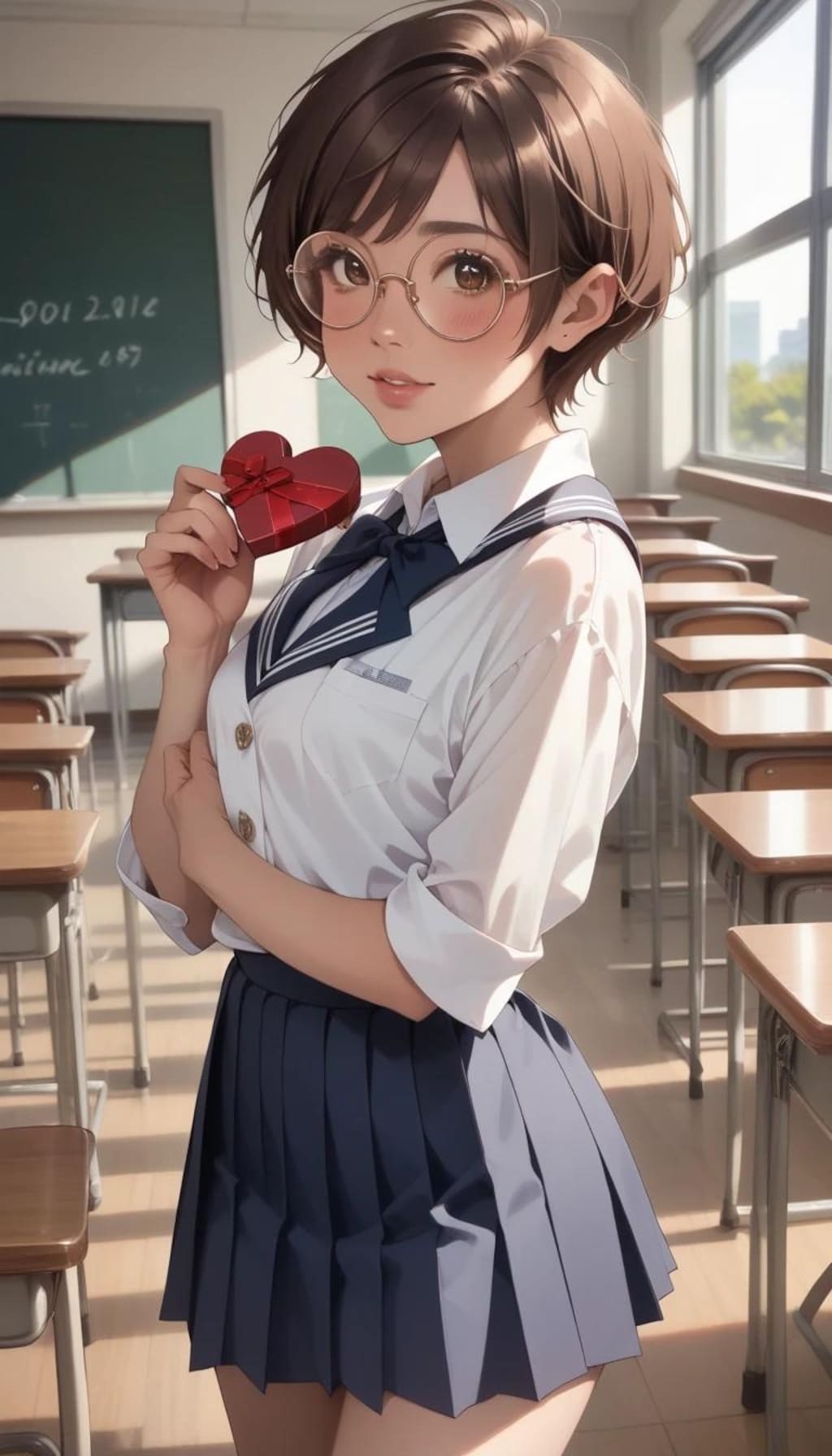 メガネ少女はチョコを渡したい