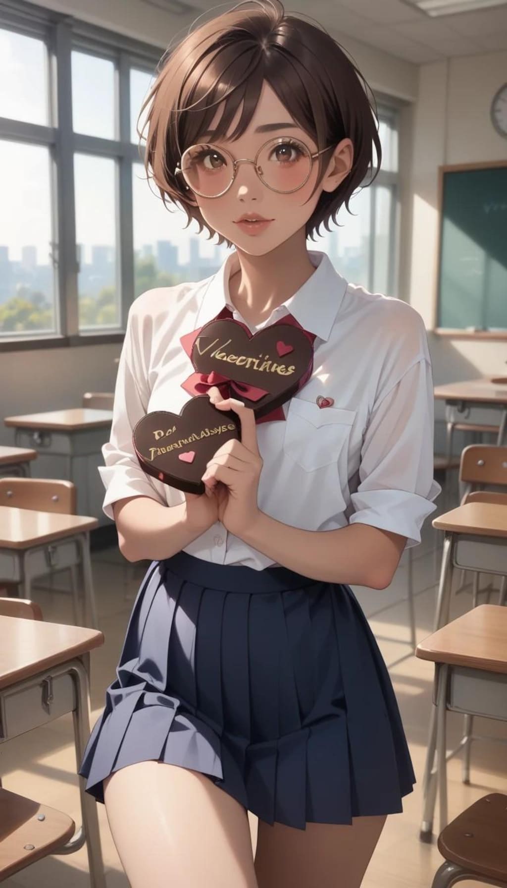 メガネ少女はチョコを渡したい
