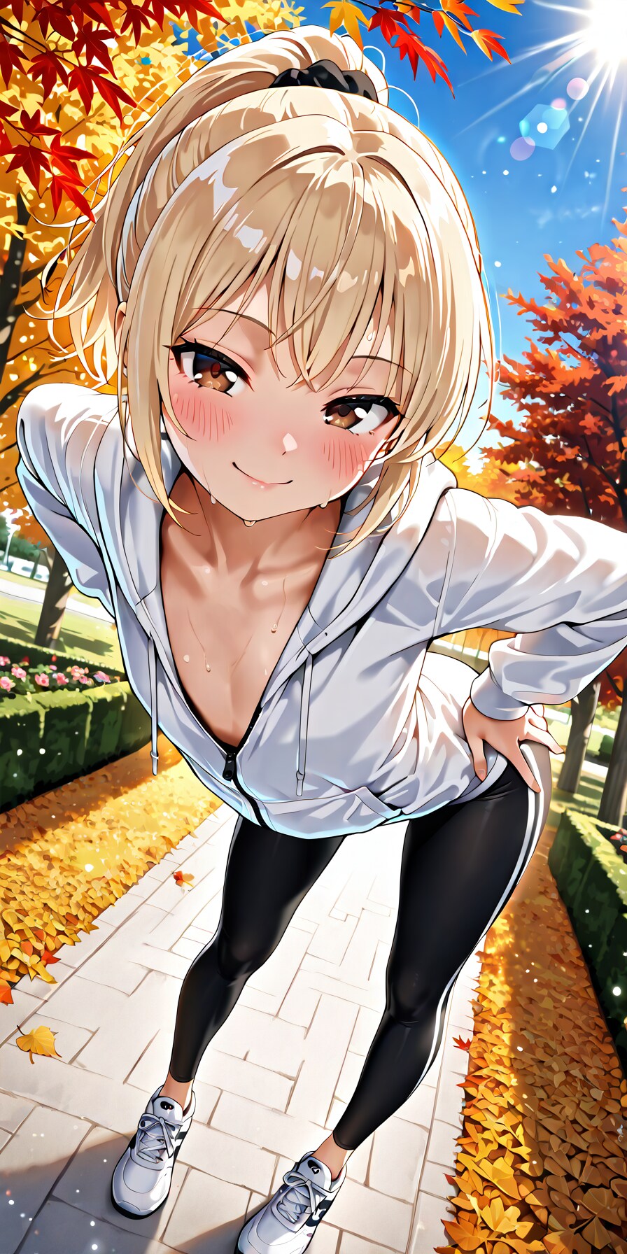 金髪ポニテ