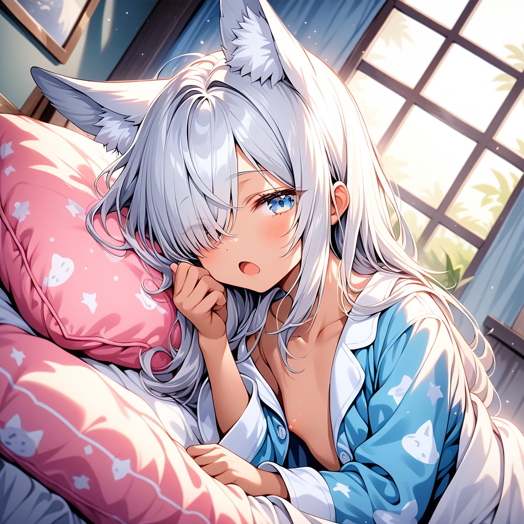 寝起き狐娘・次女