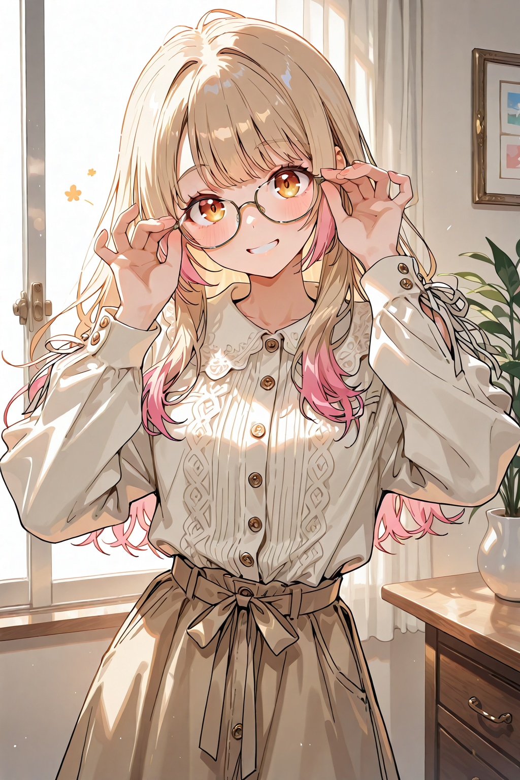 メガネ美少女