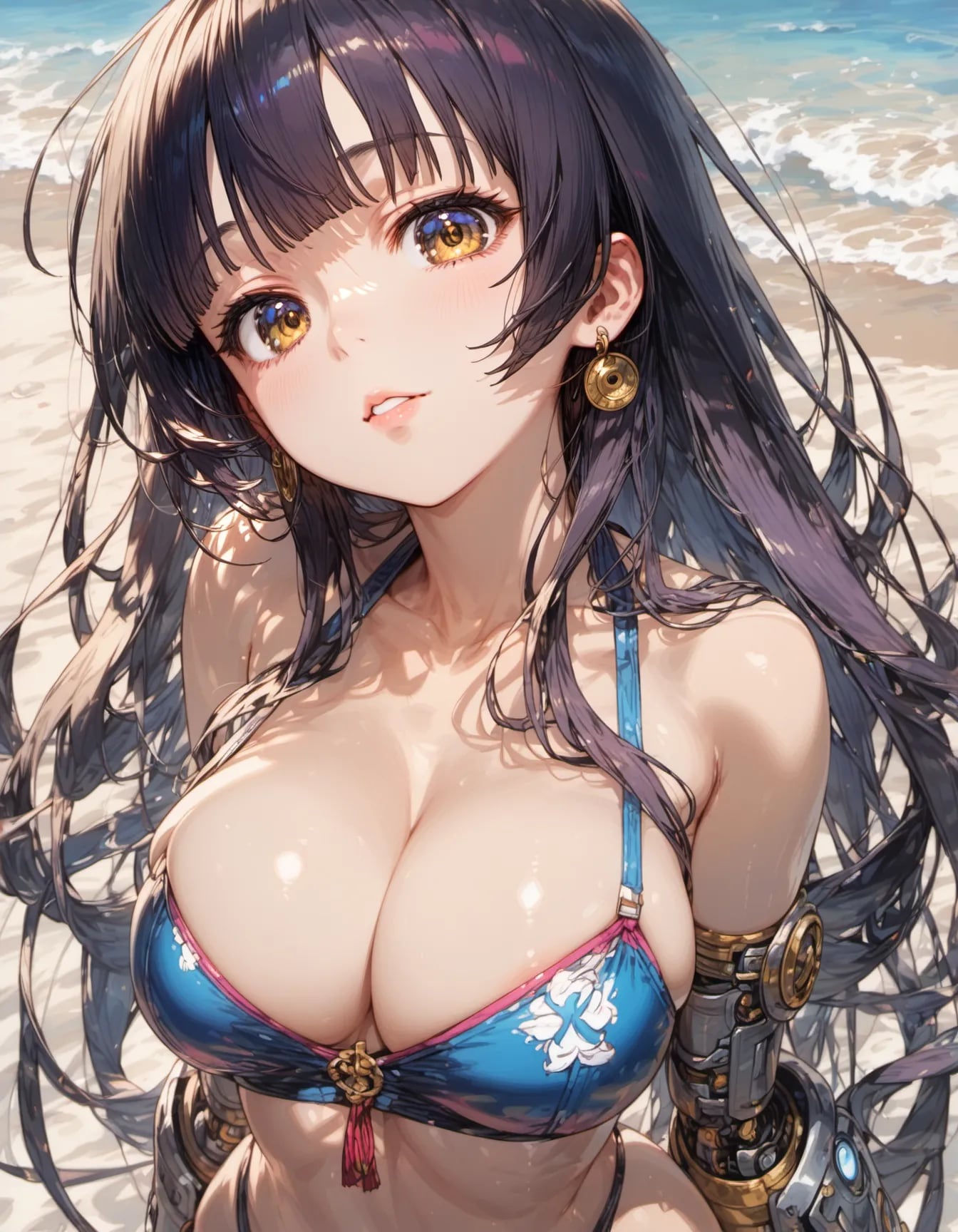 Sunlit Shoreline Gaze