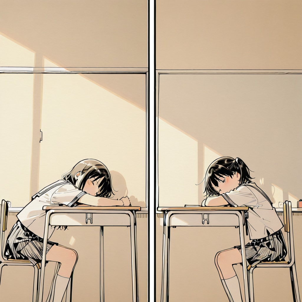 下書きの女の子