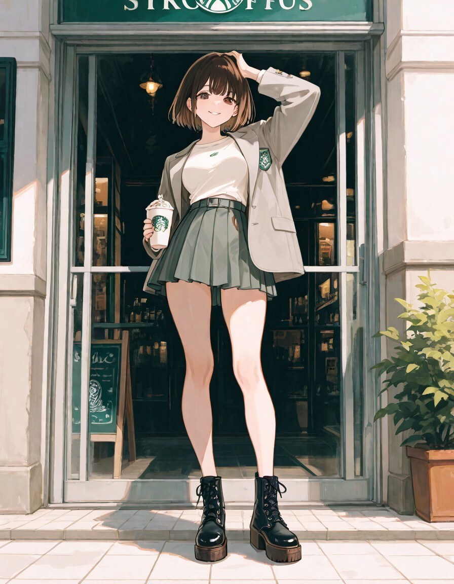 スタバ前 | の人気AIイラスト・グラビア