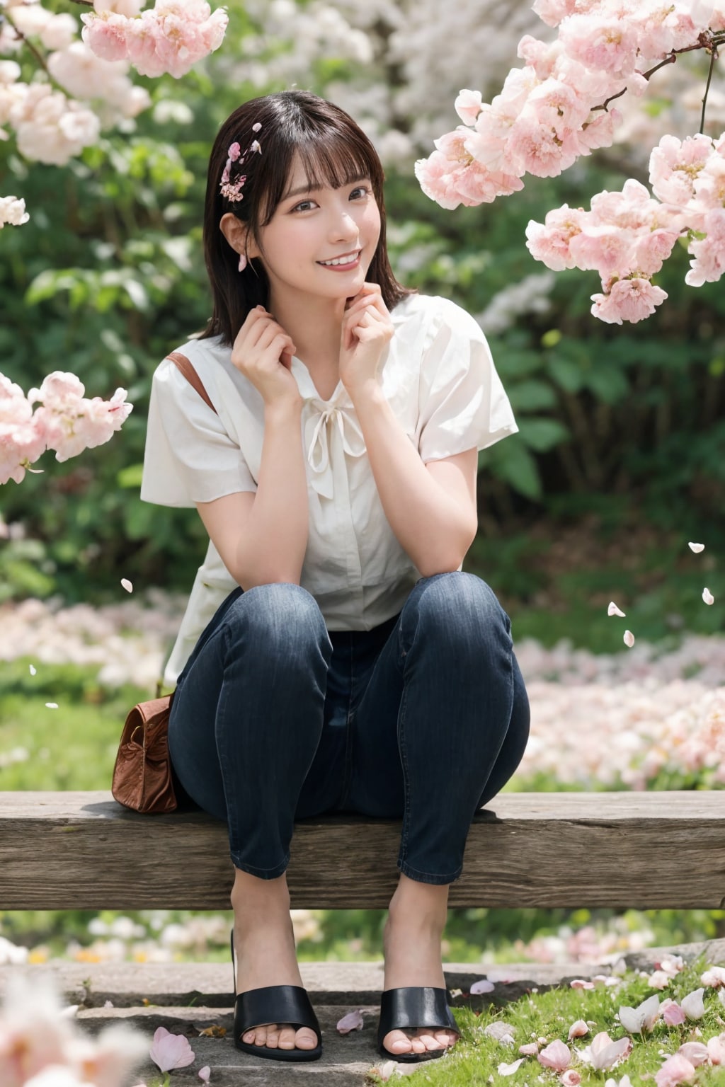 新人君たち、まだ来ないかな？ 花見の場所取り