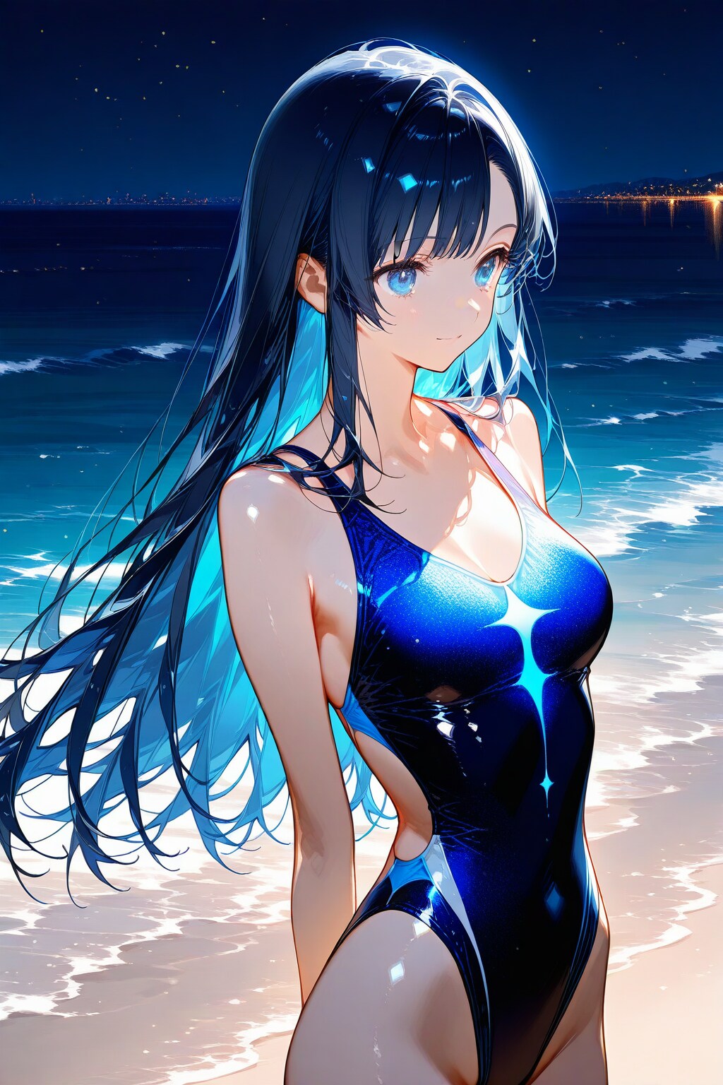 夜の海岸②