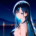 夜の海岸② 2枚目