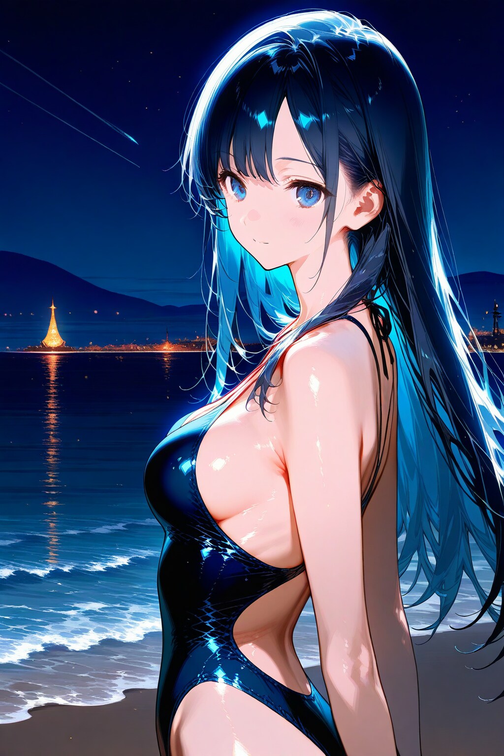 夜の海岸②